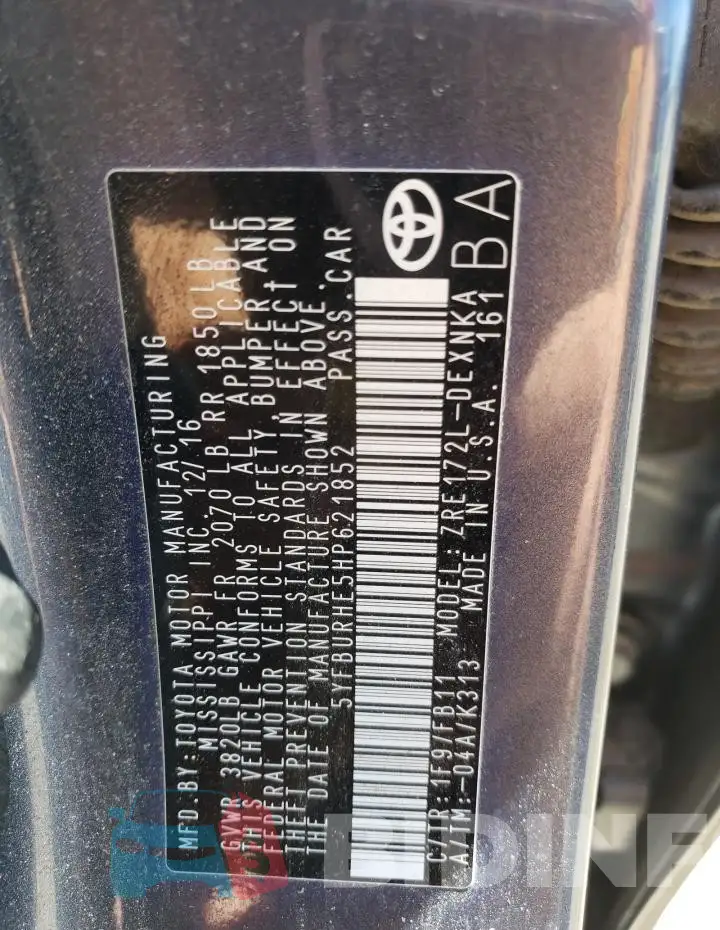 5YFBURHE5HP621852 Photo# 12