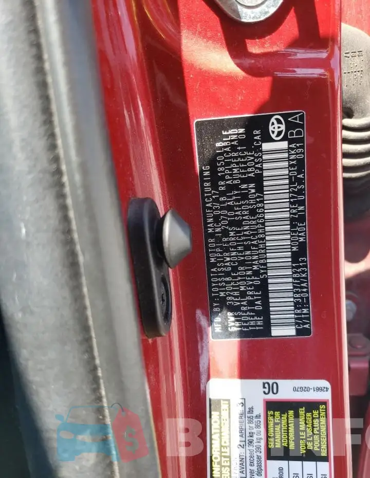 5YFBURHE8HP666817 Photo# 12