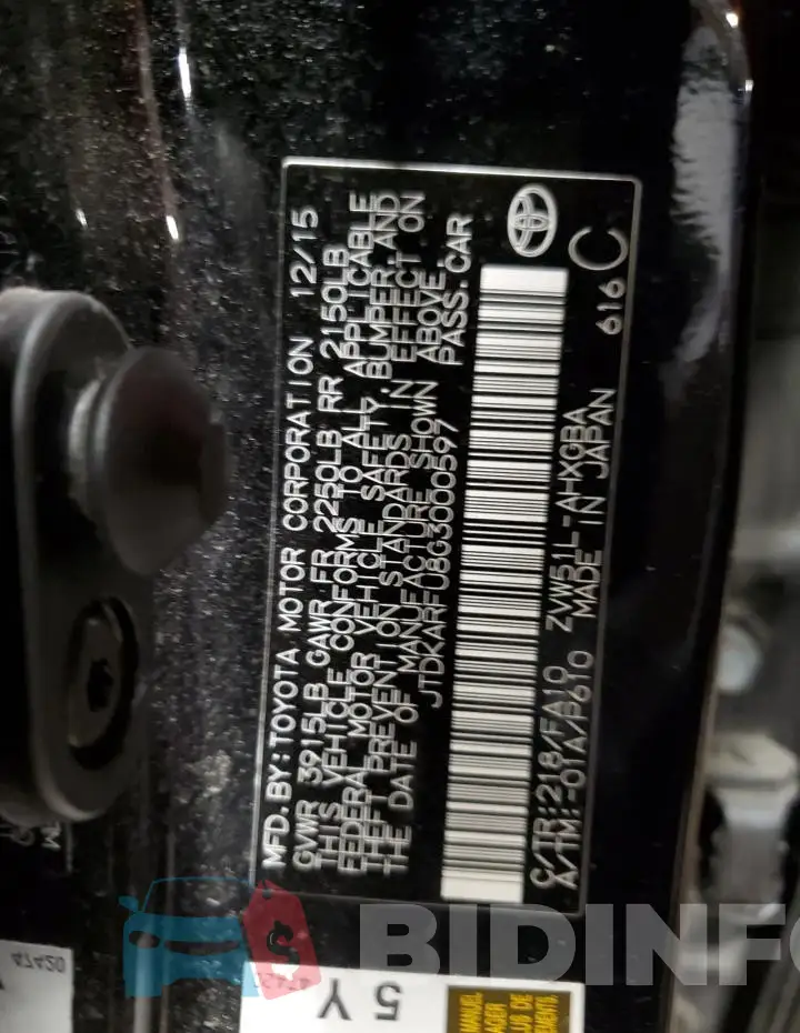 JTDKARFU8G3000597 Photo# 13