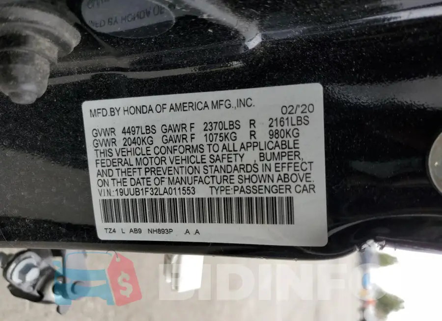 19UUB1F32LA011553 Photo# 12