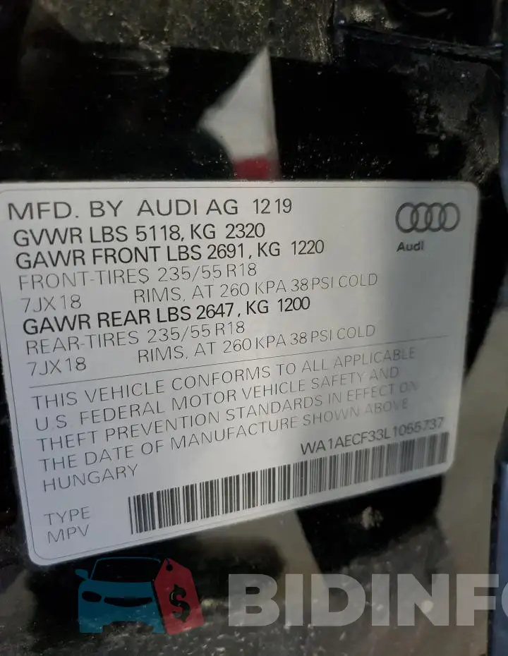 WA1AECF33L1055737 Photo# 13