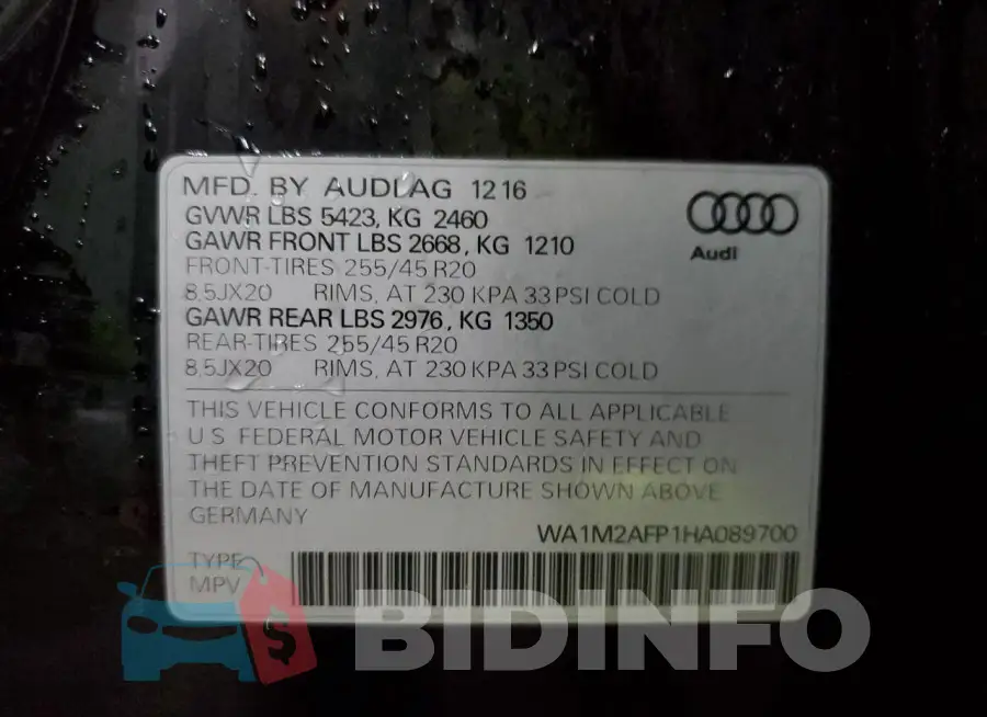WA1M2AFP1HA089700 Photo# 13