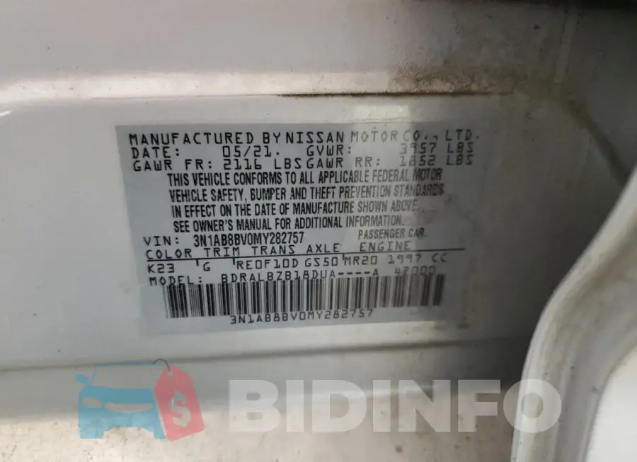 3N1AB8BV0MY282757 Photo# 12