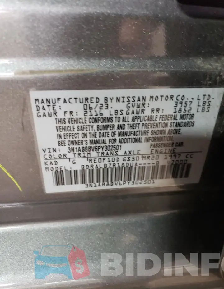3N1AB8BV6PY302501 Photo# 12
