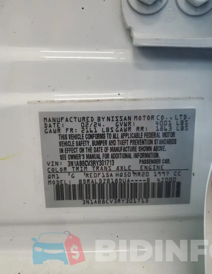 3N1AB8CV3RY301713 Photo# 12