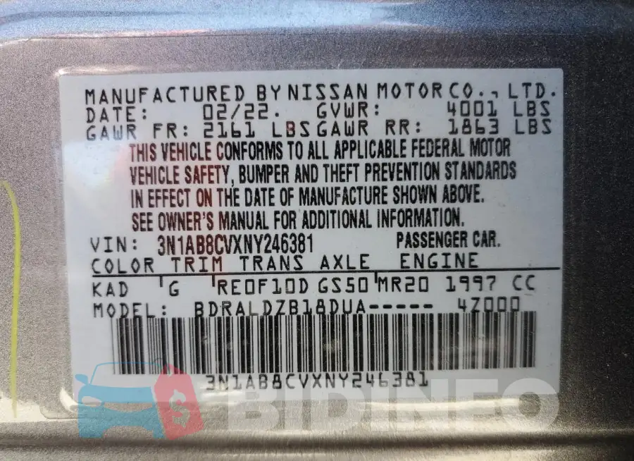 3N1AB8CVXNY246381 Photo# 13