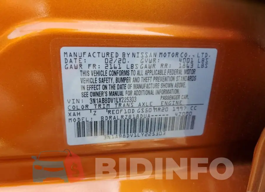 3N1AB8DV1LY225303 Photo# 12
