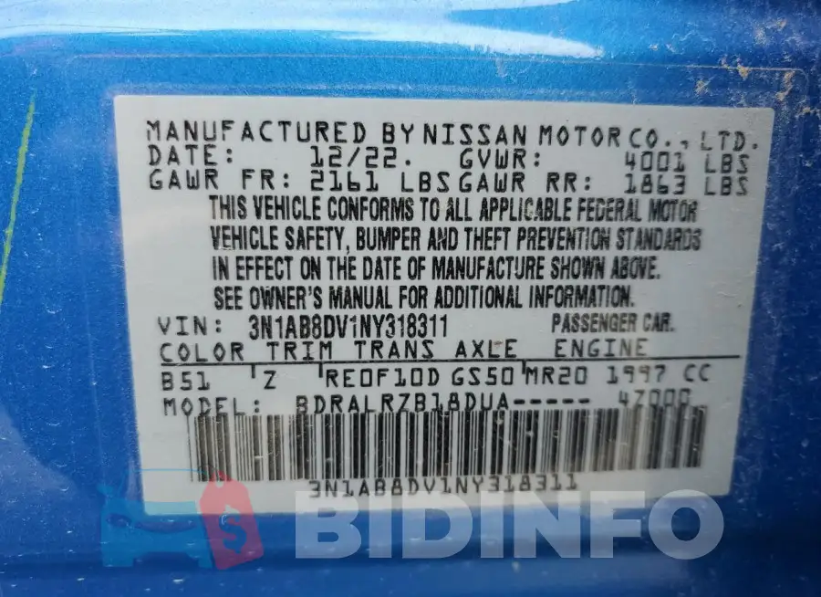 3N1AB8DV1NY318311 Photo# 12