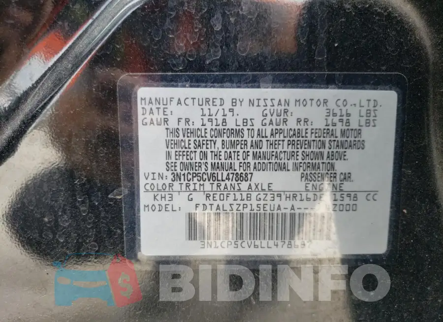 3N1CP5CV6LL478687 Photo# 13
