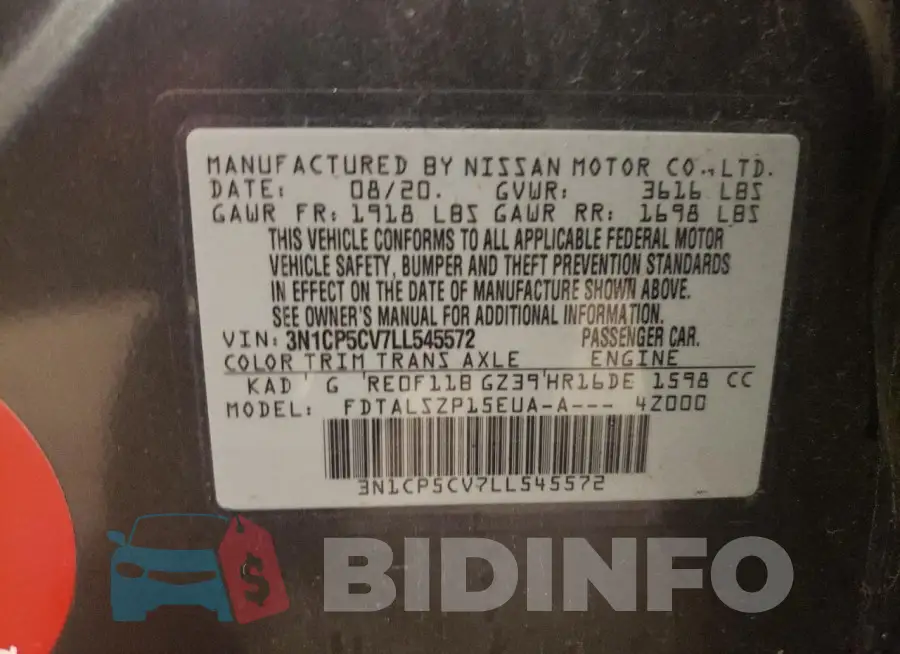3N1CP5CV7LL545572 Photo# 12