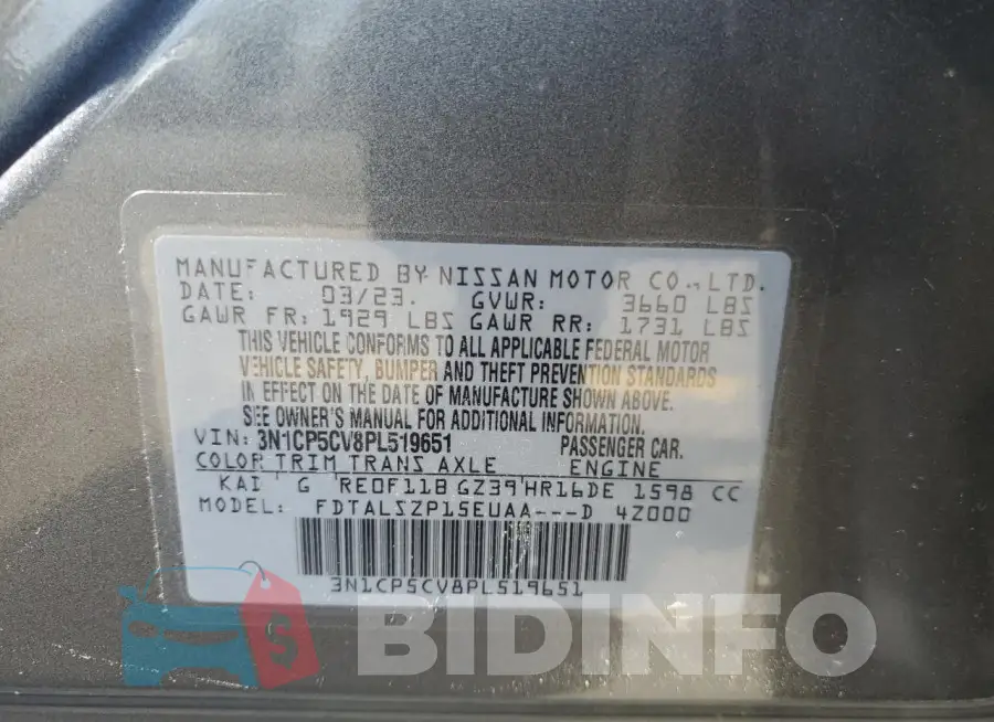 3N1CP5CV8PL519651 Photo# 13