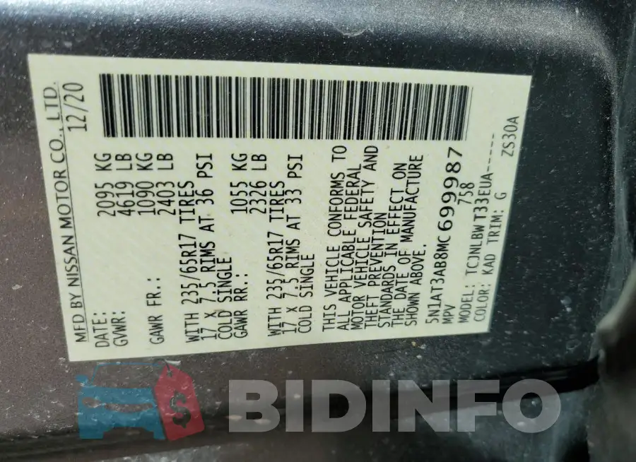 5N1AT3AB8MC699987 Photo# 13