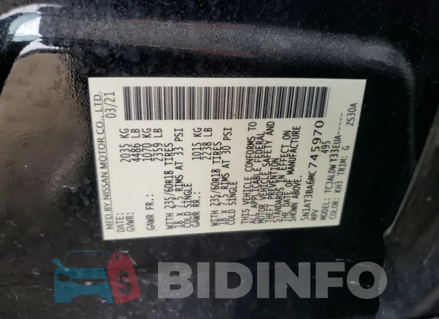 5N1AT3BA6MC745970 Photo# 13