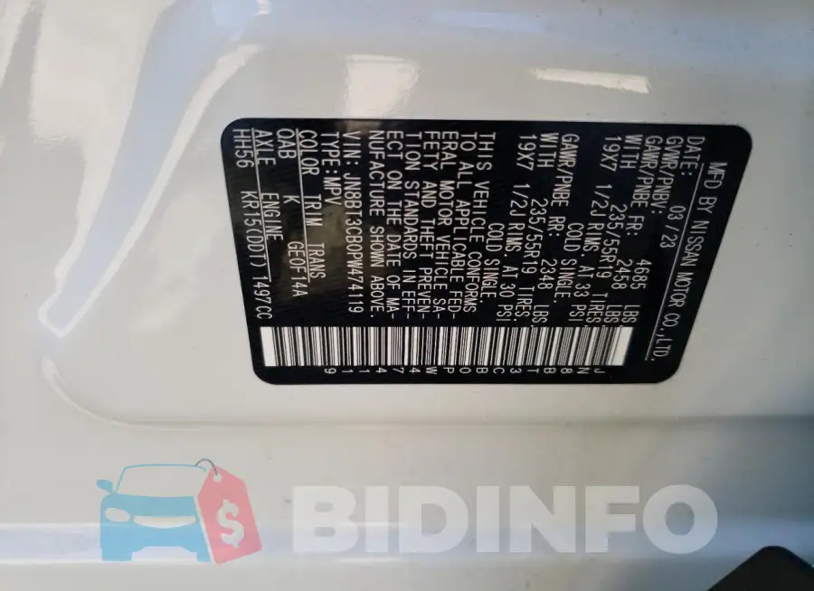 JN8BT3CB0PW474119 Photo# 13