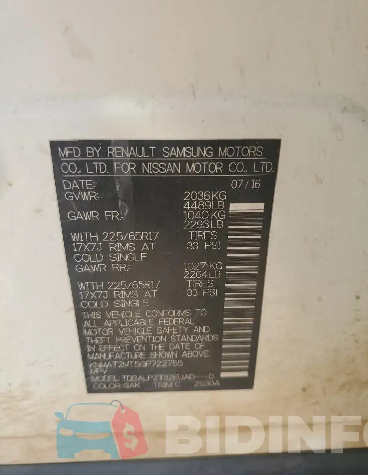 KNMAT2MT5GP722755 Photo# 12