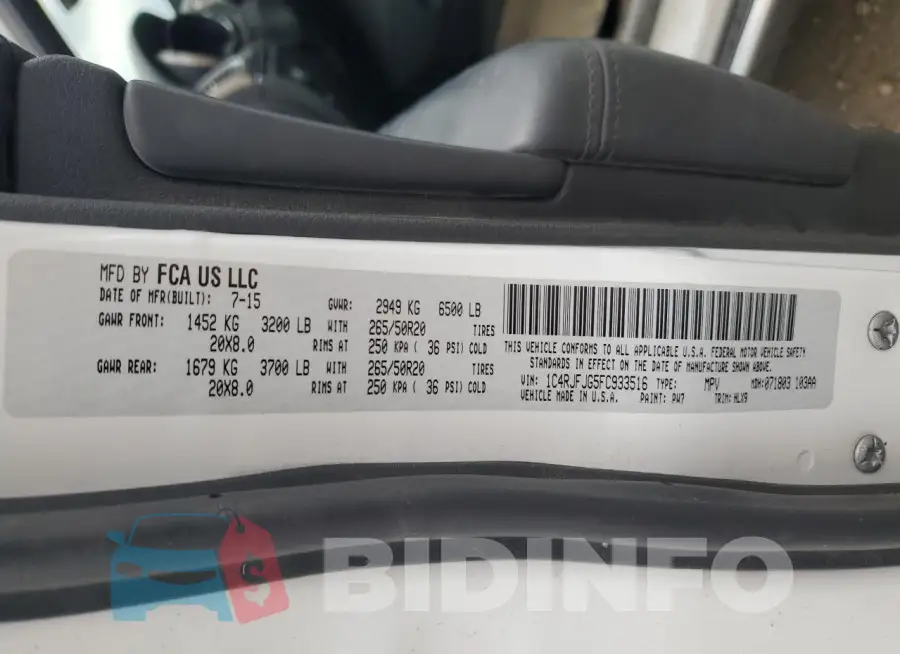 1C4RJFJG5FC933516 Photo# 13