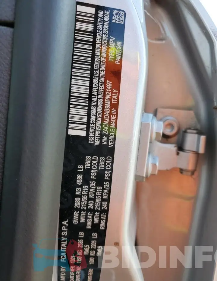 ZACNJDAB9MPN21497 Photo# 13
