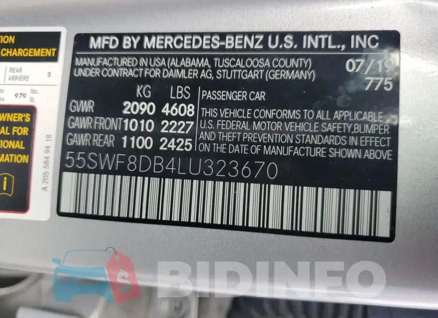 55SWF8DB4LU323670 Photo# 12
