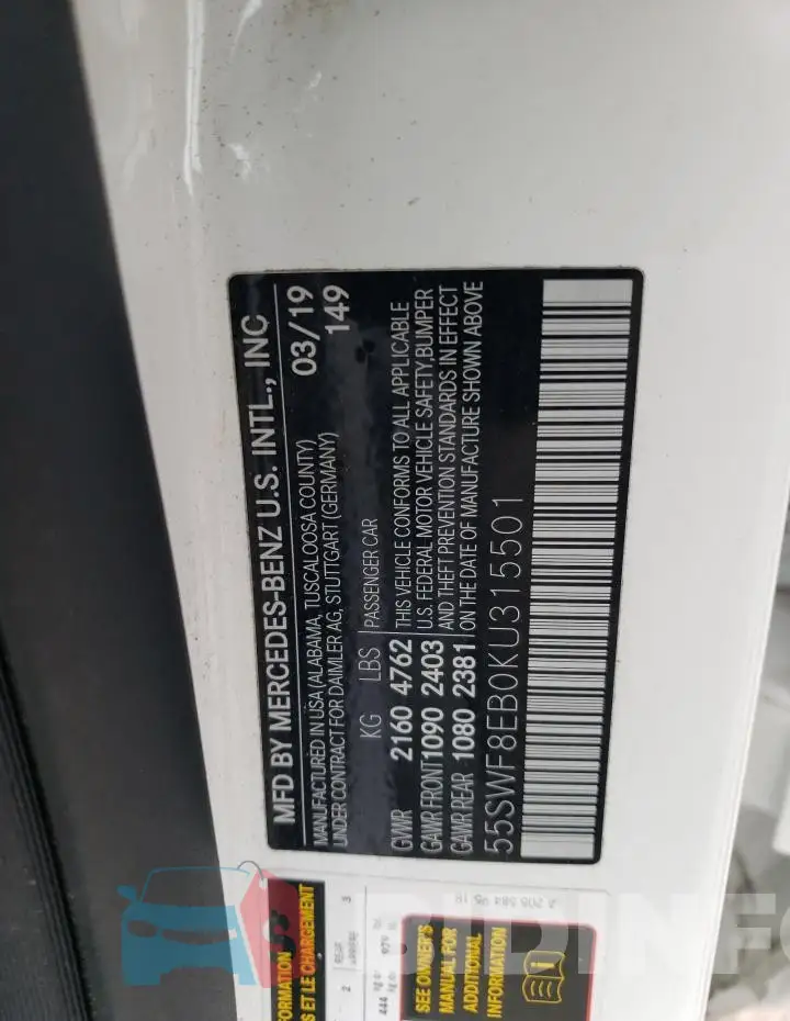 55SWF8EB0KU315501 Photo# 12