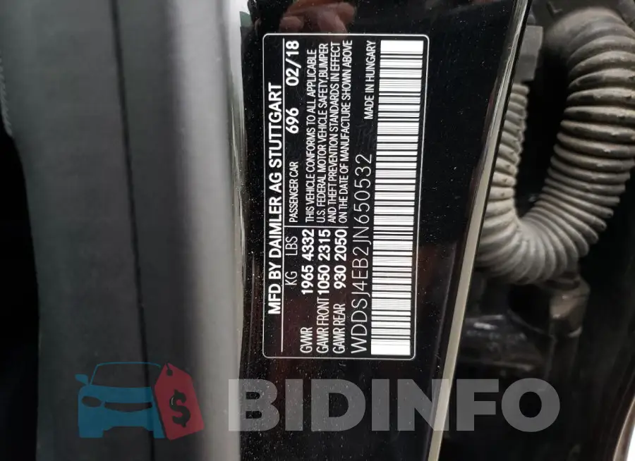 WDDSJ4EB2JN650532 Photo# 12