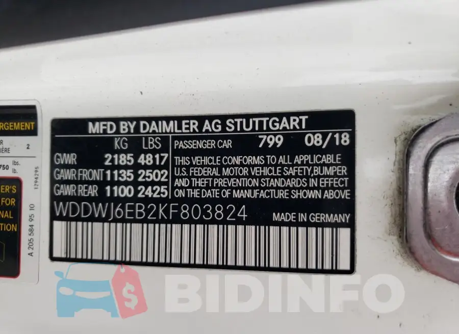 WDDWJ6EB2KF803824 Photo# 12