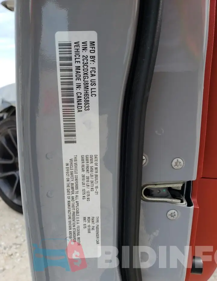 2C3CDXGJ8MH658633 Photo# 12