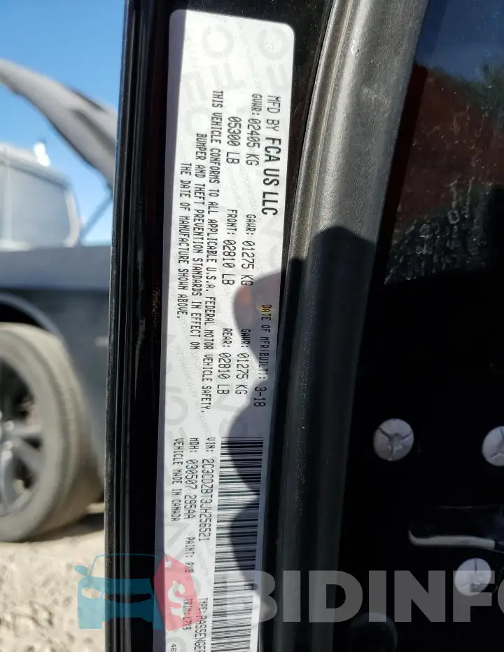 2C3CDZBT3JH256521 Photo# 12
