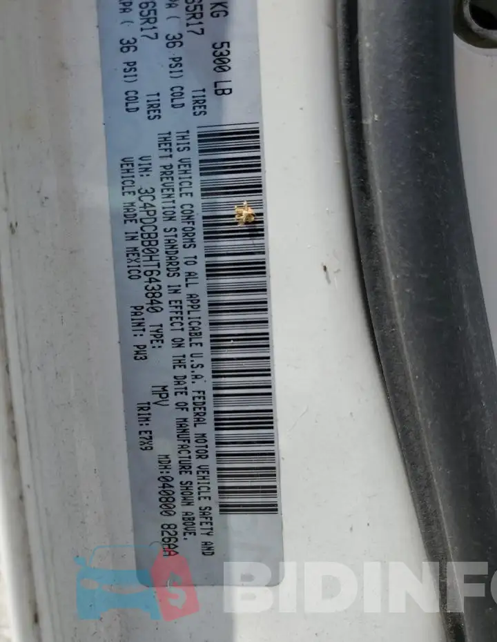 3C4PDCBB0HT643840 Photo# 13