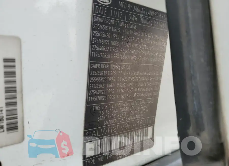 SALWR2FV9HA180141 Photo# 13