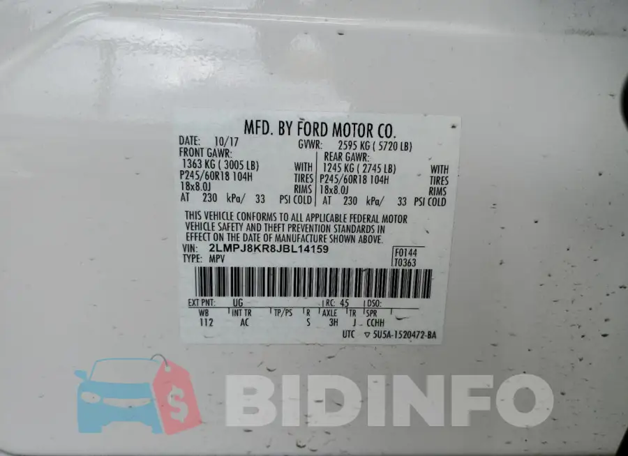 2LMPJ8KR8JBL14159 Photo# 13
