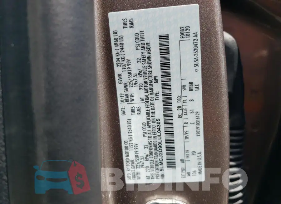 5LMCJ2D90LUL04305 Photo# 13
