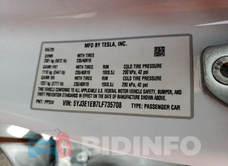 5YJ3E1EB7LF735708 Photo# 13