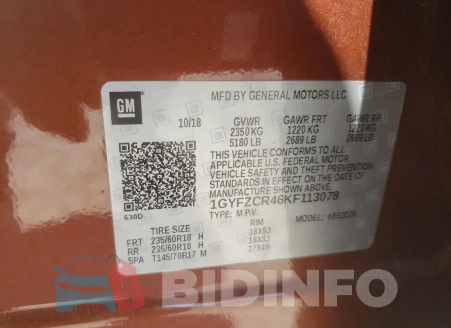 1GYFZCR46KF113078 Photo# 13