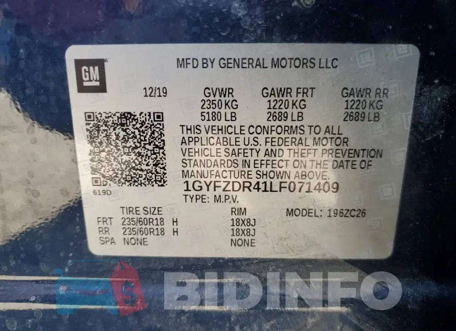 1GYFZDR41LF071409 Photo# 14