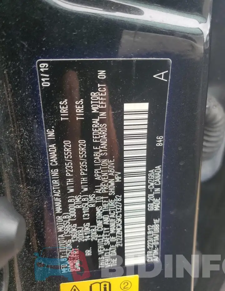2T2ZZMCA5KC132782 Photo# 12