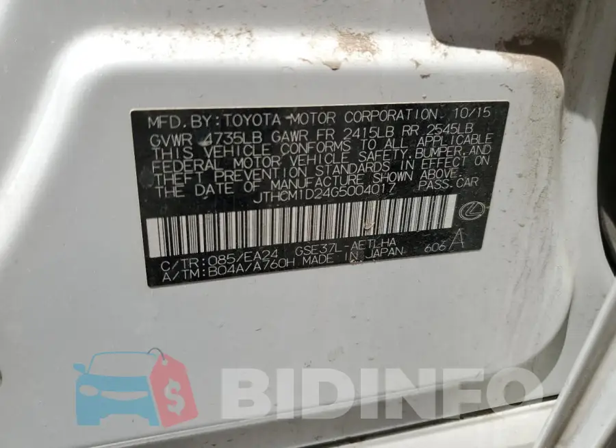 JTHCM1D24G5004017 Photo# 12