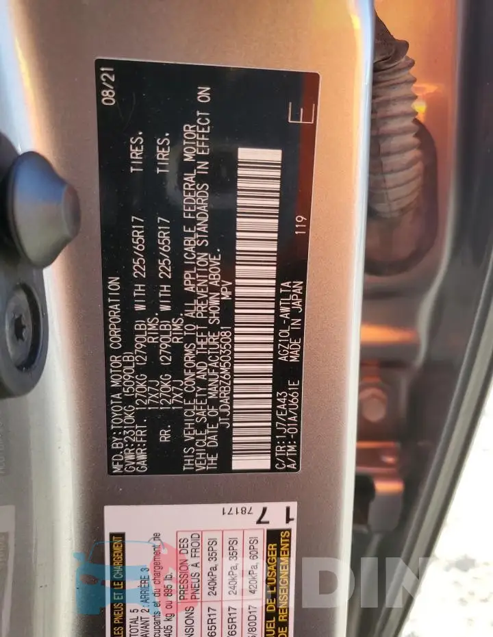 JTJDARBZ6M5035081 Photo# 13