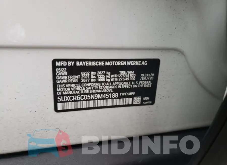 5UXCR6C05N9M45188 Photo# 13