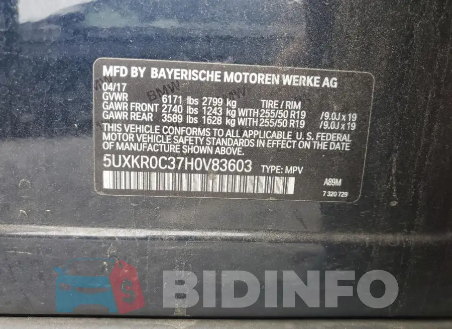 5UXKR0C37H0V83603 Photo# 13