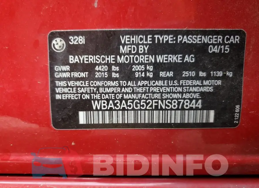 WBA3A5G52FNS87844 Photo# 12