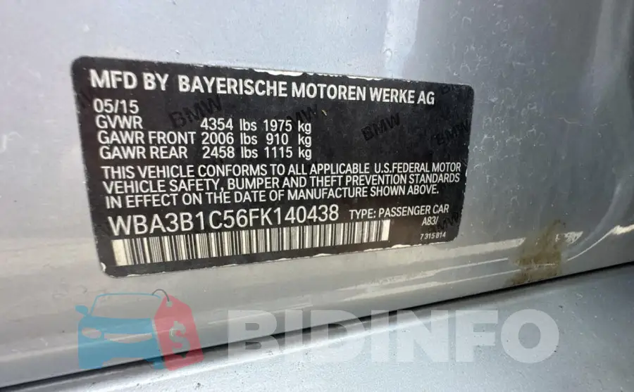 WBA3B1C56FK140438 Photo# 10