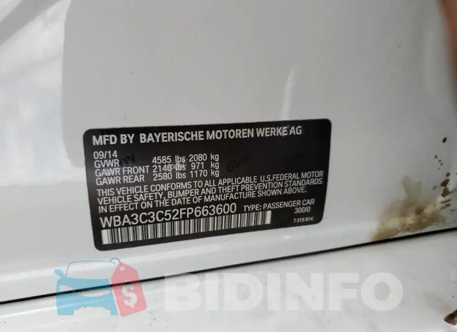 WBA3C3C52FP663600 Photo# 12