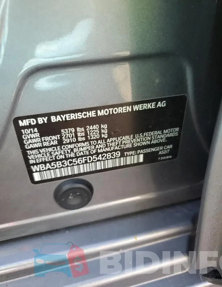 WBA5B3C56FD542839 Photo# 13