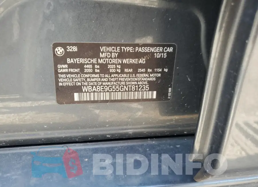 WBA8E9G55GNT81235 Photo# 12
