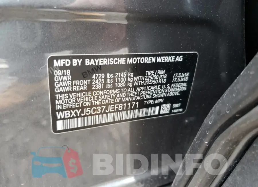 WBXYJ5C37JEF81171 Photo# 12