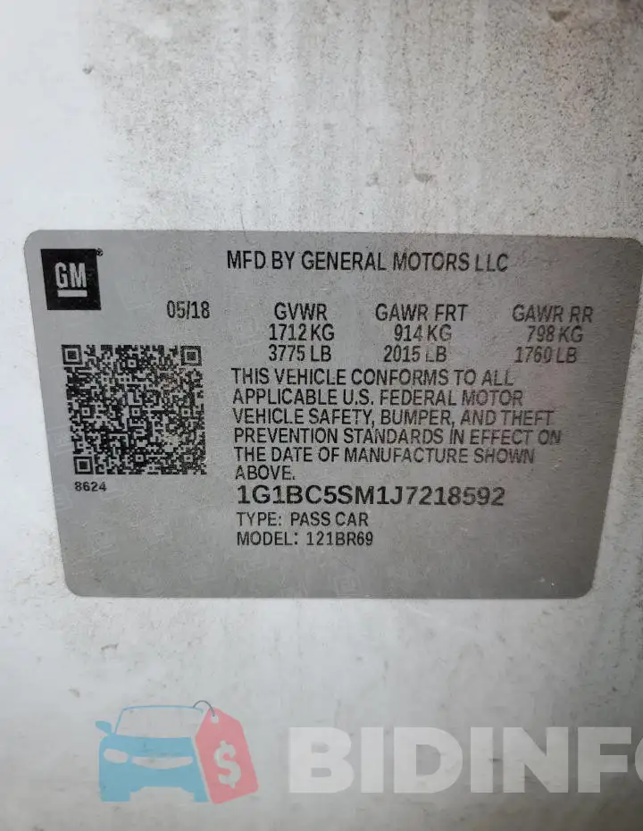 1G1BC5SM1J7218592 Photo# 12
