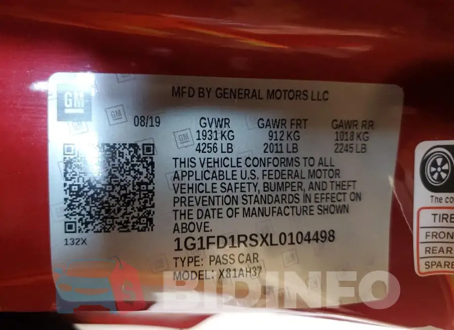 1G1FD1RSXL0104498 Photo# 12