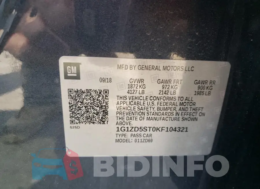 1G1ZD5ST0KF104321 Photo# 12