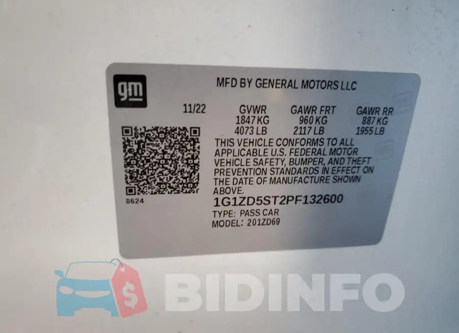 1G1ZD5ST2PF132600 Photo# 13
