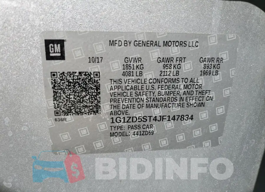 1G1ZD5ST4JF147834 Photo# 12